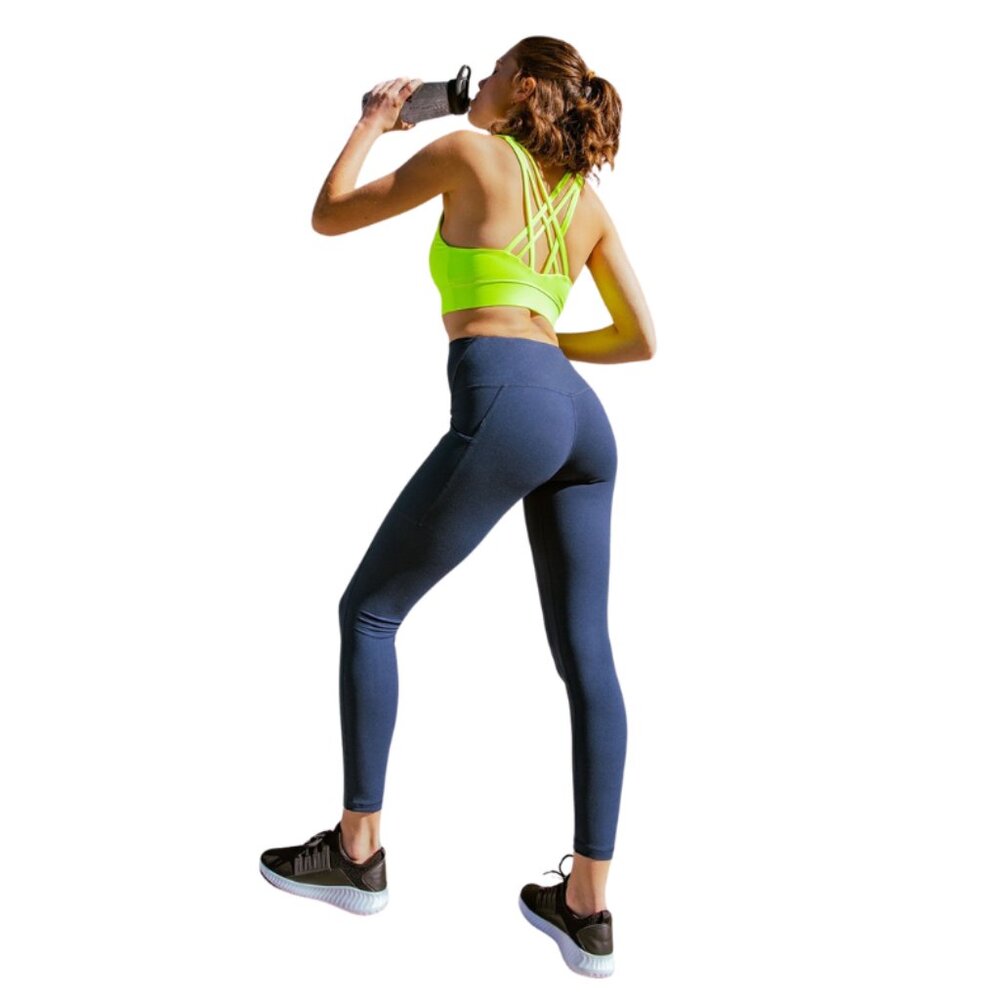 Butter Yoga Leggings with Side Pockets in‎ Navy | Rae Mode | NEW